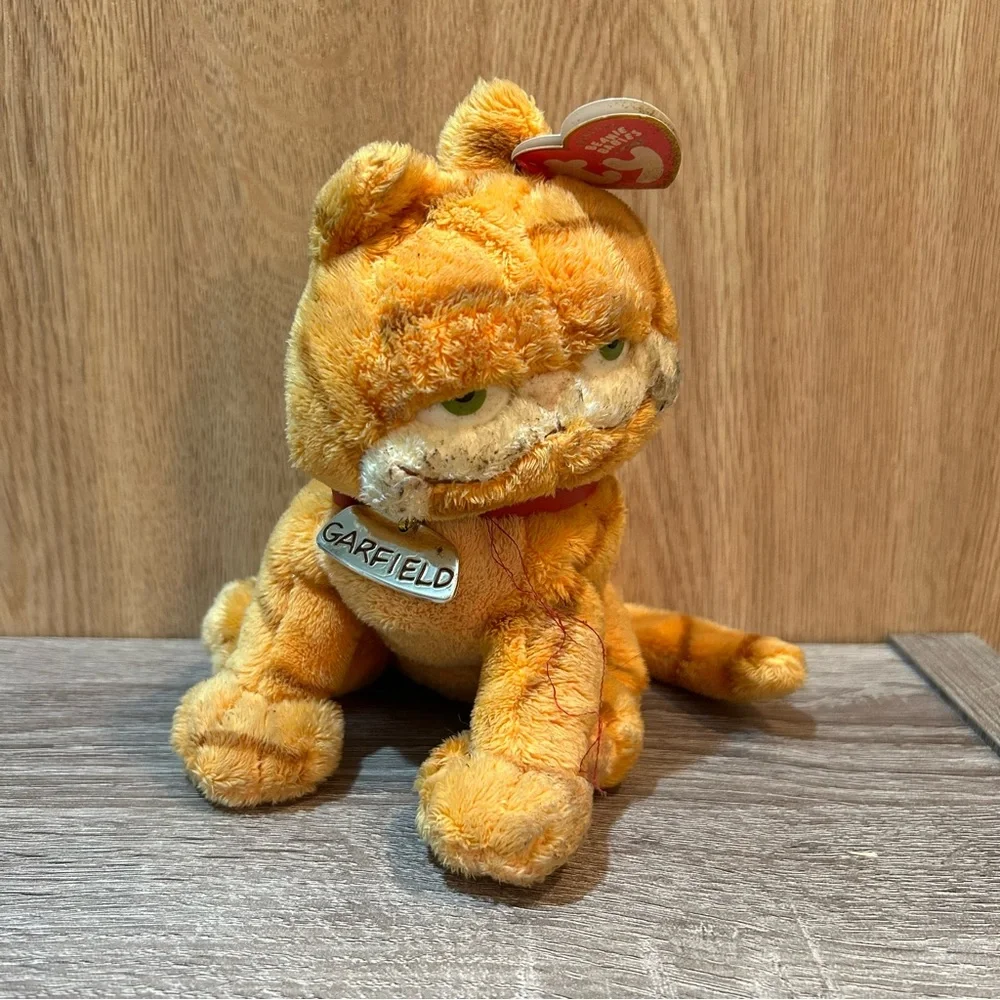 GARFIELD The Movie Cat TY BEANIE BABY PLUSH Toy W/ Heart Tag 2004 7